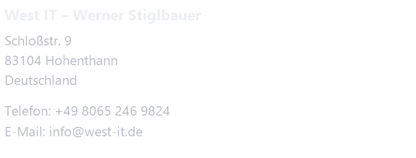 Kontaktdaten von West IT